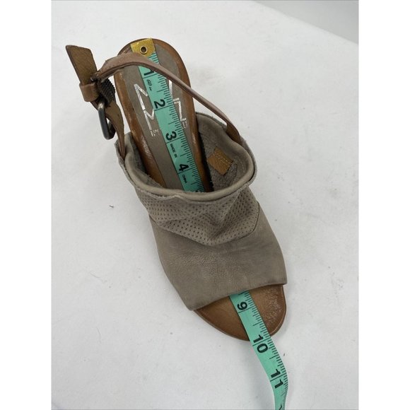 MIZ MOOZ KONA Brown Leather Wedge Sandals Shoes Heels Women's Sz 39 NEW - Picture 9 of 12